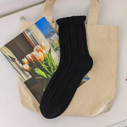 Women's Cotton Mid-Calf Anti-Odor Striped Socks